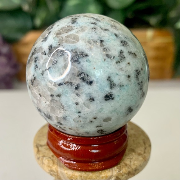 Crystal Healing Other - Kiwi Jasper Carved Sphere Crystal Healing Chakra Stone Ball Orb With Stand 1.5"